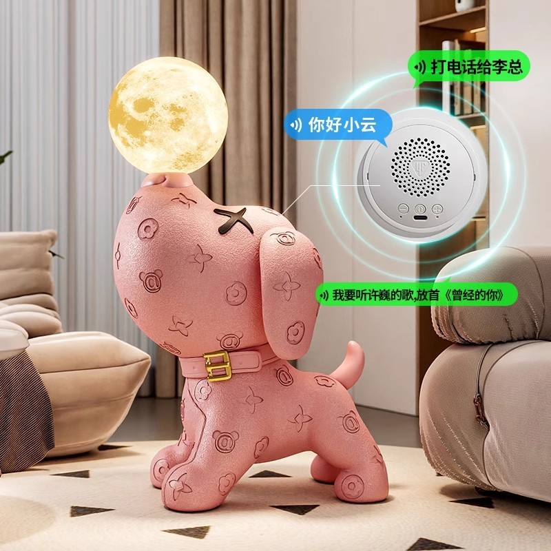 ビーグル犬のリビングルームの装飾品、ハイエンドのリビングルームのテレビキャビネットの横にある床置き犬の装飾、新築祝いのギフト|undefined