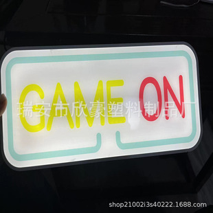 2024 acrylic holiday decorations game on with lights sign board outdoor advertising sign board KT board decoration