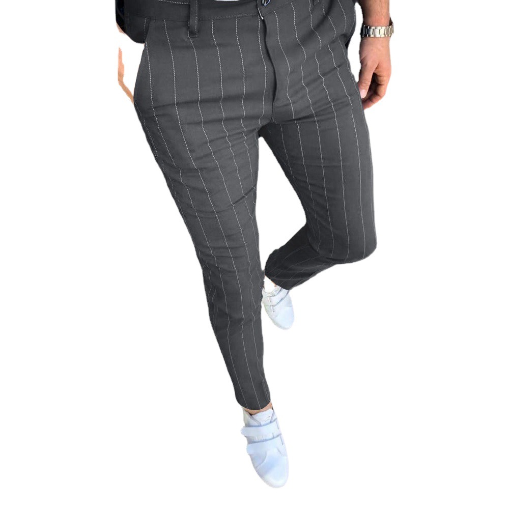 2023 el comercio exterior transfronterizo exclusivo nuevo negocio de los hombres punteado rayas casual lápiz pantalones deseo image 1
