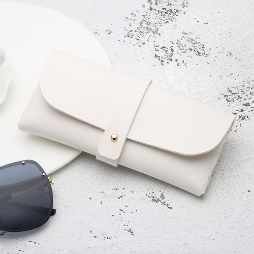 Leather handmade glasses case, fashionable and personalized sunglasses storage soft bag, wholesale multi-color PVC leather glasses case