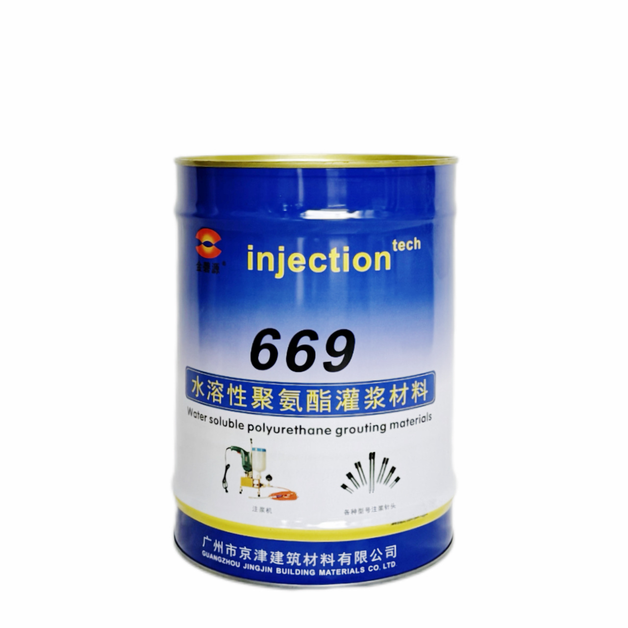 优质批发金碧源JBY669桥梁裂缝灌注堵漏PU发泡水性注浆液水性10KG