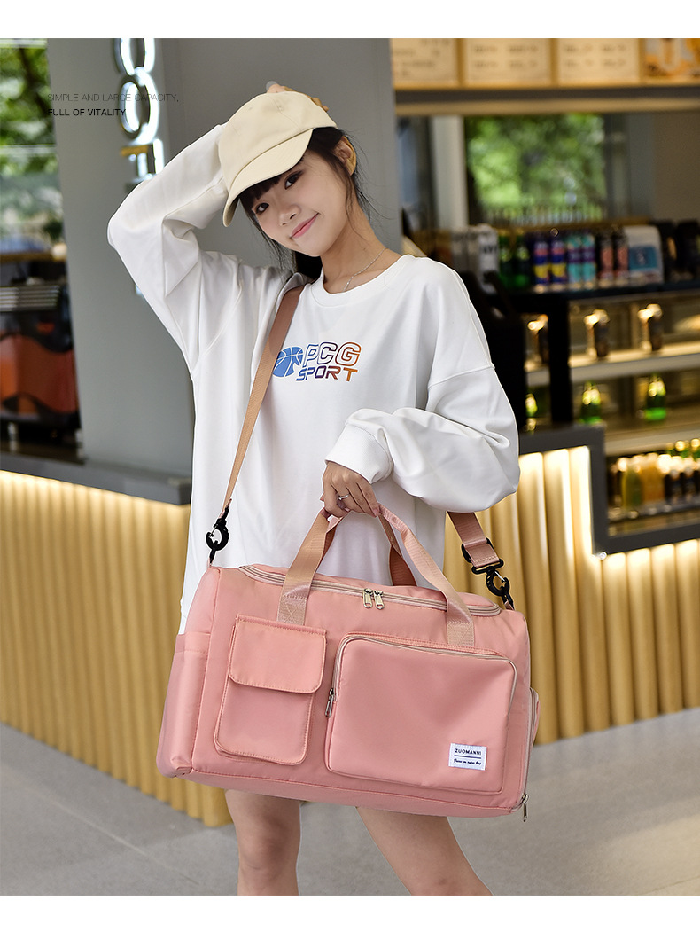 Unisex Gender Fashion Style Unisex Fashion Solid Color Nylon Waterproof Duffel Bags