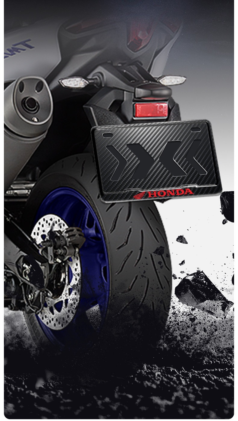 Suitable for motorcycle rear license plate frame, anti-vibration aluminum alloy license plate frame for Yamaha scooters