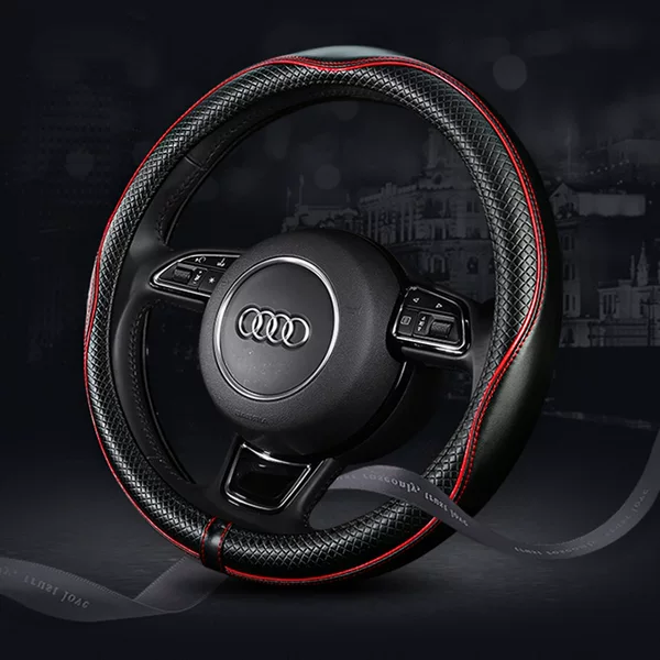 Car embossed leather steering wheel cover car Universal handle cover Tmall Amazon factory direct distribution 131