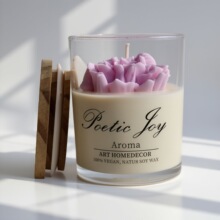 手工康乃馨香薰蜡烛杯温馨感香氛蜡烛生日伴手礼氛围感造型大豆蜡