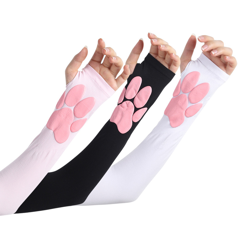 Sun protection sleeve silicone cat claw sun protection riding gloves arm protection Ice Silk outdoor wholesale oversleeve gloves thin summer