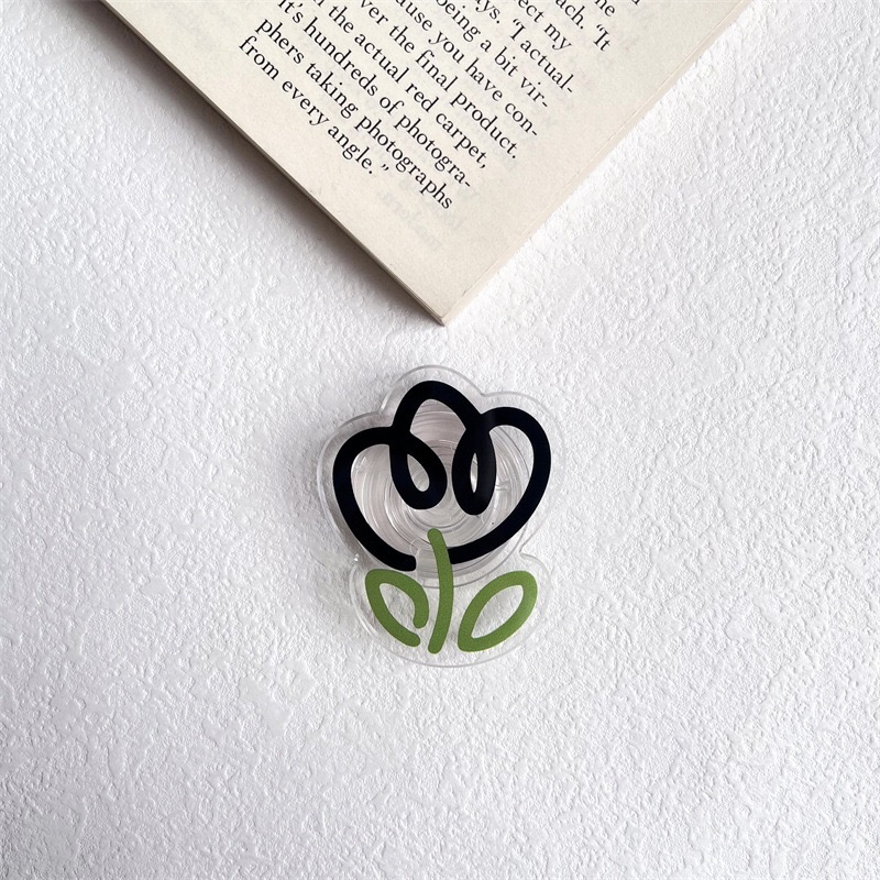 블랙 튤립 투명 브래킷