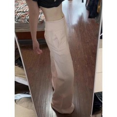 粉色瑜伽微喇裤卫裤子女春季2025新款显瘦运动休闲长裤窄版休闲裤
