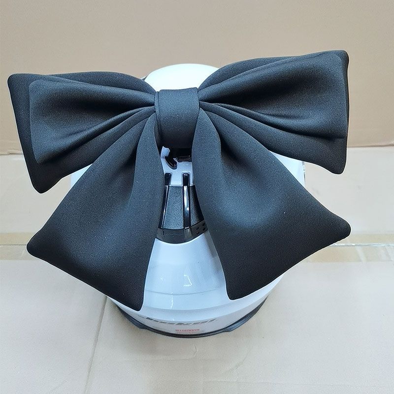 Cute Motorcycle Helmet Bowknot Red Double Layer Decoration