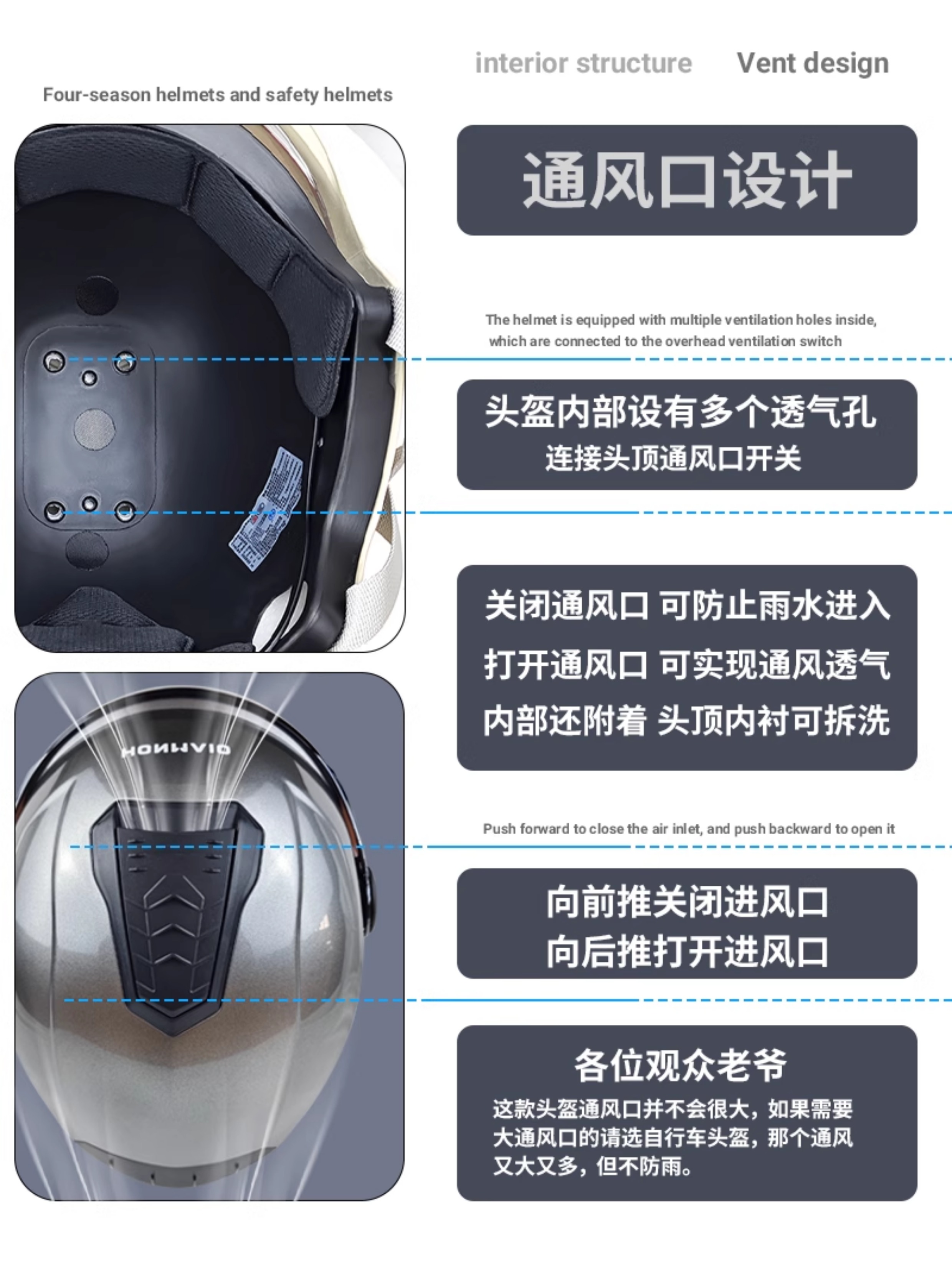 Four Seasons Sunscreen Helmet with Double Lens for Electric Motorcycle