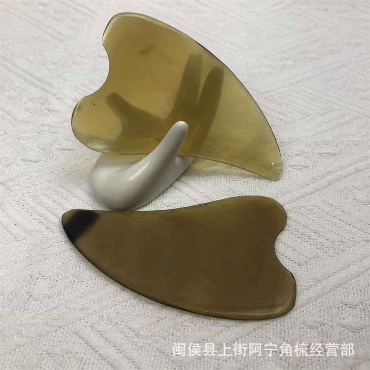 Heart Shaped Buffalo Horn Gua Sha Scraping Board 10-11cm for Back Neck Body Care key features