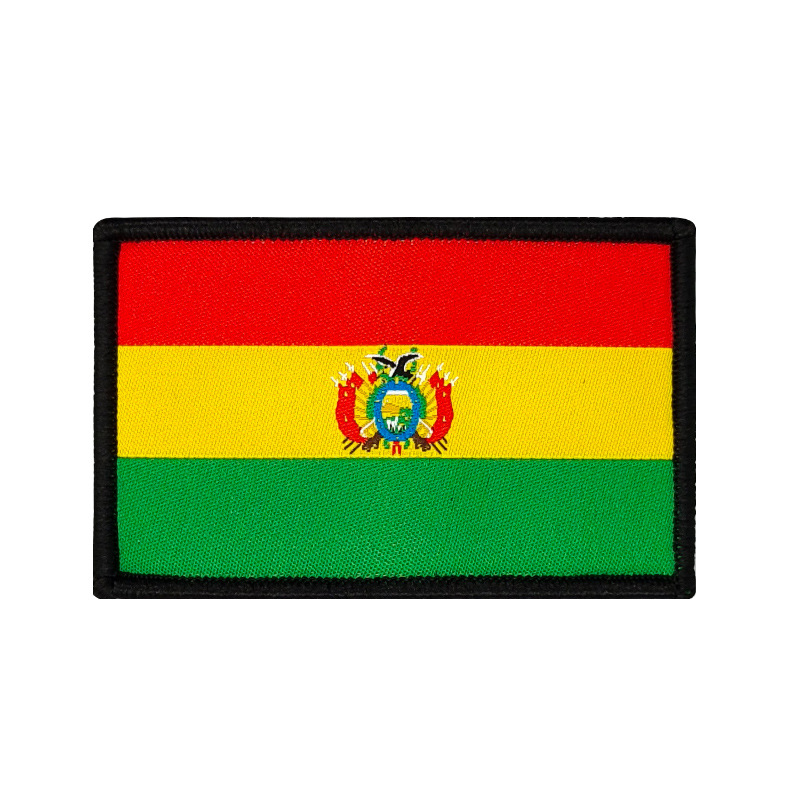 Bandera tejida Velcro sello bandera parche ropa mochila accesorios pegatinas de tela en stock suministro