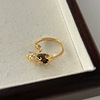 Retro organic one size fashionable small design sophisticated ring, trend of season, on index finger, internet celebrity