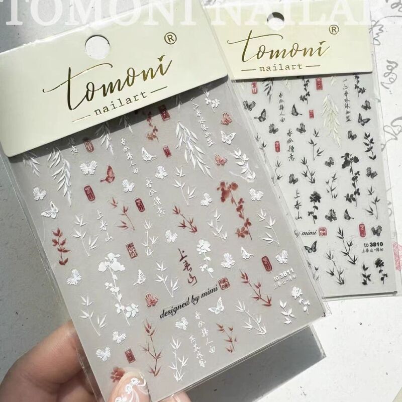 Tomoni nail gilding stickers explosions retro nail stickers factory wholesale national wind spring mountain nail stickers 3812