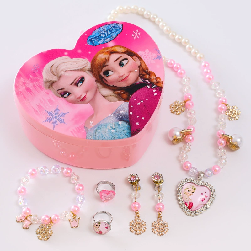 Набор детских украшений Hello Kitty: ожерелье, браслет, кольца, бантики для волос, мультяшные аксессуары для принцессы