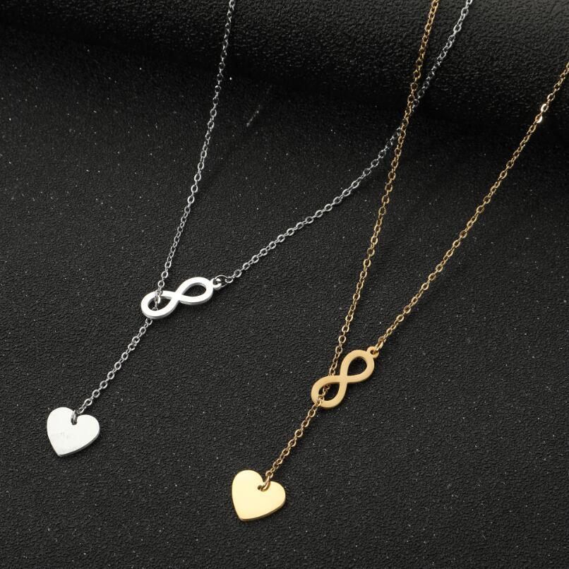 Simple Style Geometric Heart Shape Titanium Steel Necklace 1 Piece