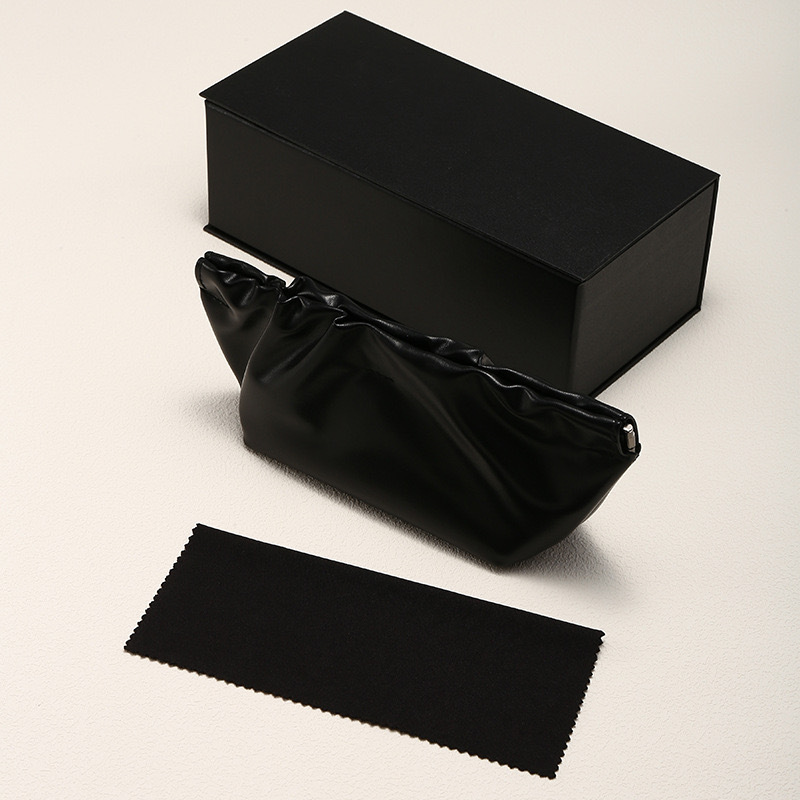 Negro 21 pizarra nubosa estuche para gafas estuche para gafas de sol paquete suave de 3 piezas estuche para lentes de sol caja de papel con tapa abatible tela para espejos