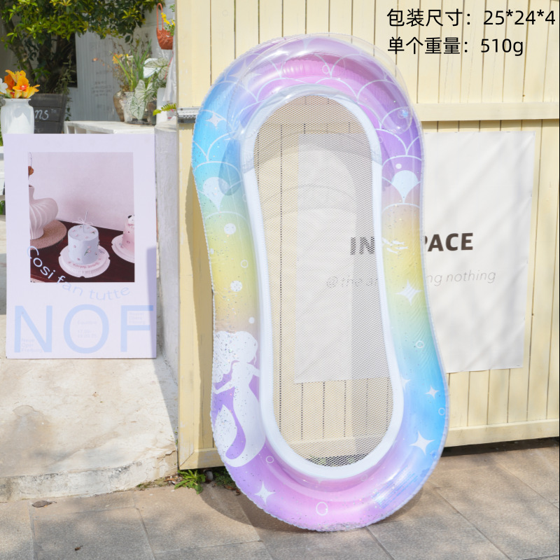 4管クロスボーダー熱売エアハンモック水上遊戯寝椅子浮床直売帯網折り畳み背もたれ浮き爆発