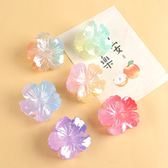 跨境热销渐变色卷心花抓夹发夹夏日海边度假风大号鲨鱼夹发抓头饰