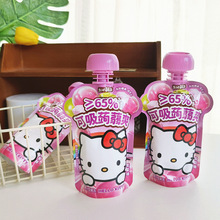 三丽鸥可吸果冻水蜜桃味葡萄味蒟蒻爽卡通包装儿童分享解馋休闲零