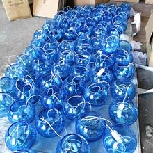喜马拉雅水晶灯 蓝色玻璃冰裂盐灯  跨境爆款 装饰小夜灯