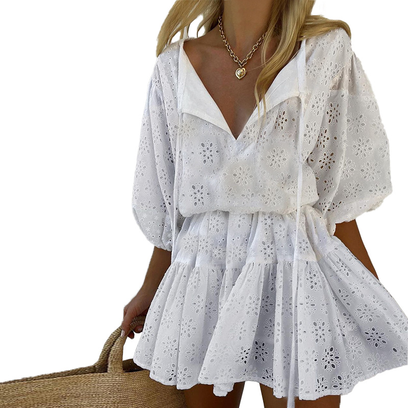 Half Sleeve Mini Bohemian Dress - Dresses - Uniqistic.com