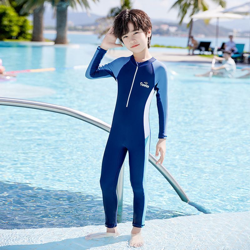 子供水着男の子長袖長ズボン日焼け止め保守小中大童かっこいいサーフィン初心者温泉水着|undefined