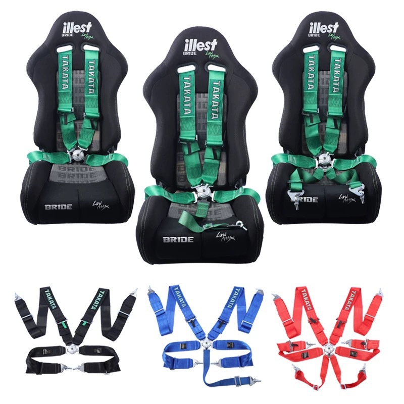 New TAKAT racing seatbelt for car modification, quick-release 3inch four/five-point gaming seatbelt