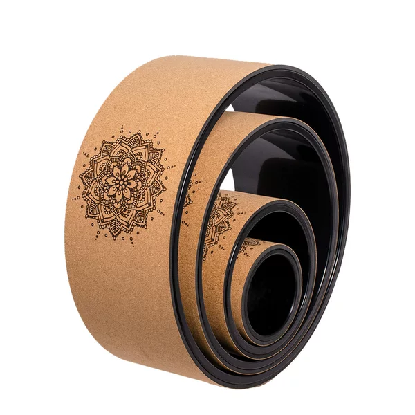 New Tpe Cork Printed Yoga Wheel Set for Beginners, Backbend Roller, Pilates Ring