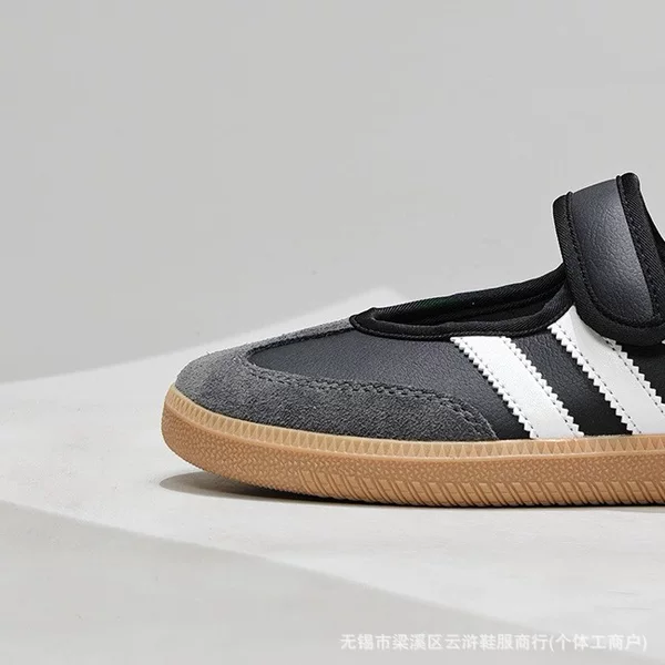 Putian Pure Original Samba Mary Jane Shoes with Velcro Jane Retro German Training Versatile Casual Ballet Dance Sneakers