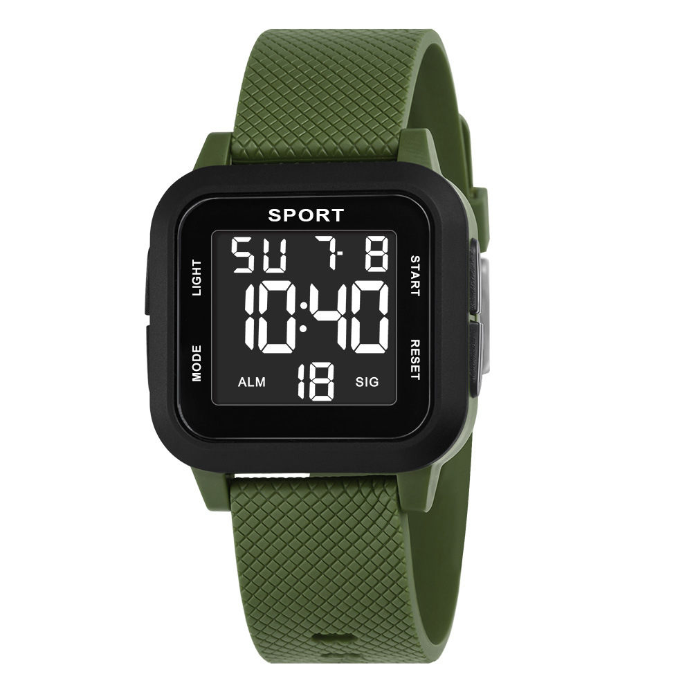 Alarma multifuncional transfronteriza relojes electrónicos cuadrados tendencia al aire libre deportes estudiantes de luz nocturna relojes electrónicos en stock