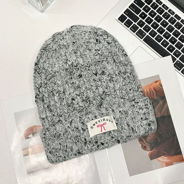 Bow cloth pattern gray
