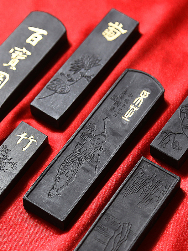 赋比兴徽墨 非遗 汪爱军研发 胡开文墨条松烟桐油烟老墨条墨块砚