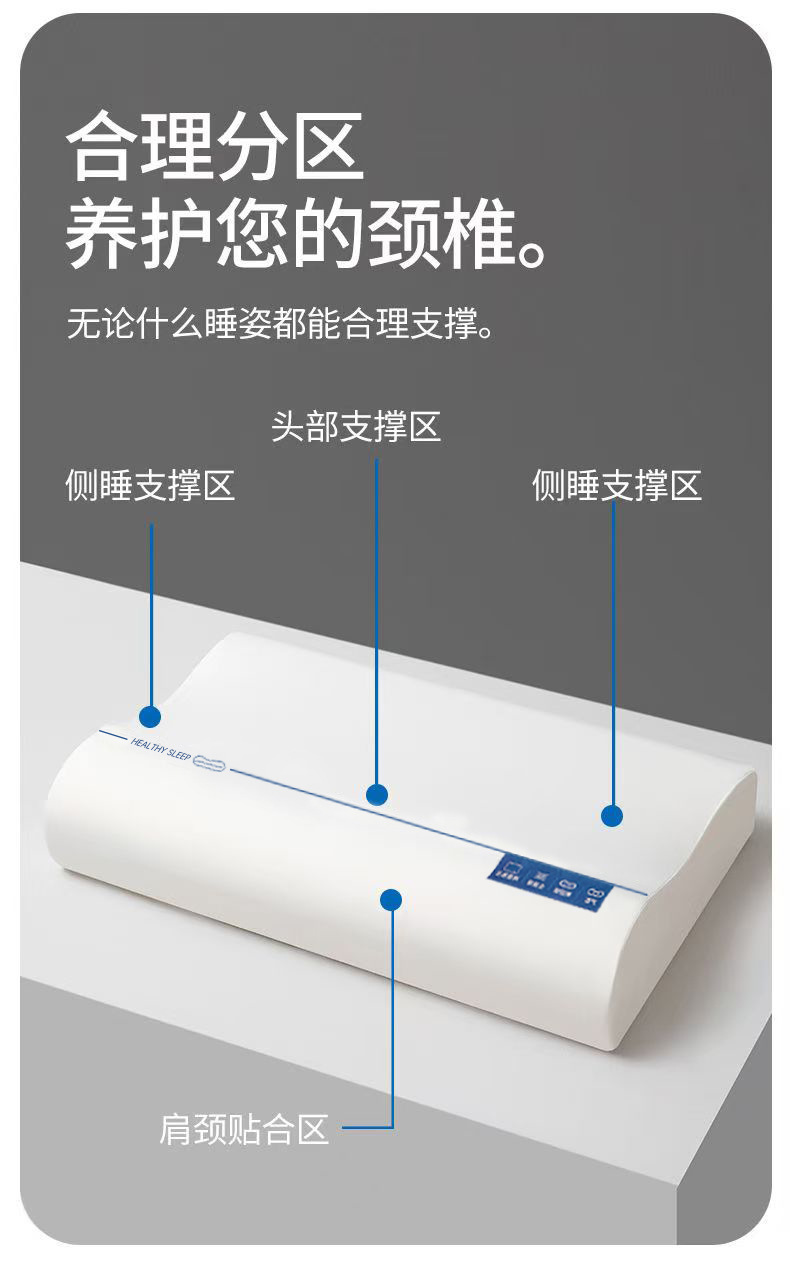 Memory foam pillow, B-type, with neck support