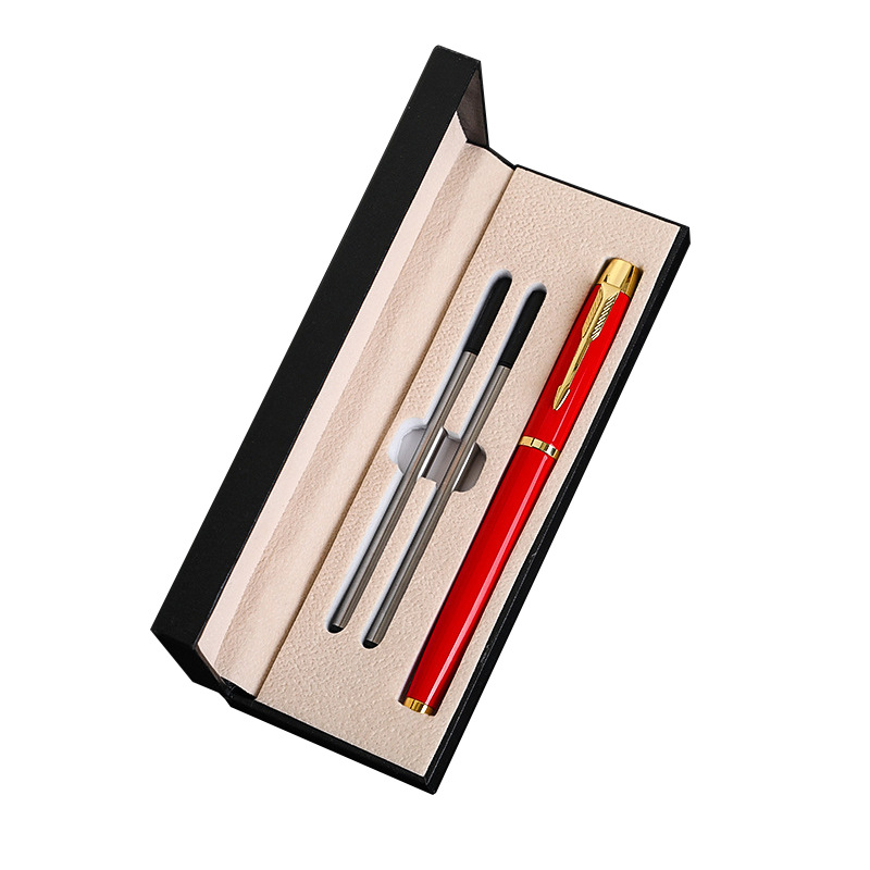 Fabricante en stock traje de pluma de firma de gama alta Bolígrafo de metal Impresión de regalo de negocios LOGO pluma de gel de Conferencia