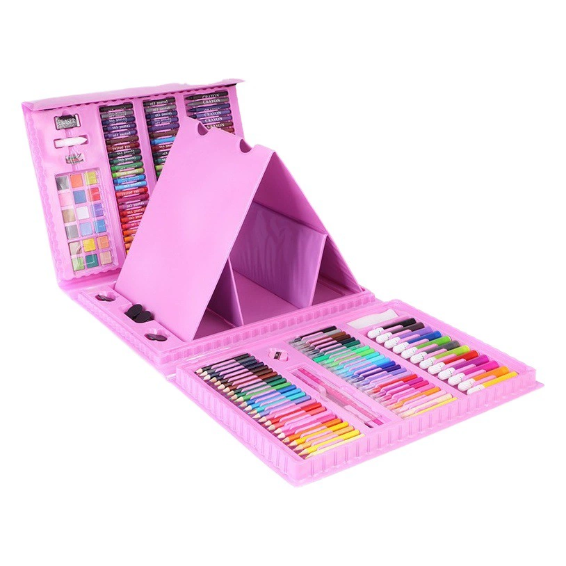 Джиу Фенг канцелярские товары, карандаш 208PCS карандаш, акварельной кисти и другие многофункциональные детские художественные рисунки, подарочная коробка
