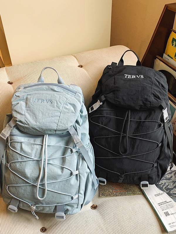 クロスボーダー アウトドア 登山 男女兼用 大容量 2点セット バックパック 軽量 撥水巾着 トラベル スポーツ バックパック|undefined