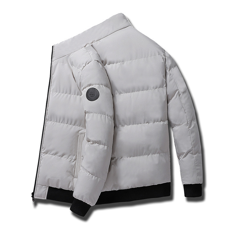 Nueva chaqueta de algodón de pluma de cabeza de tigre para hombres 2022 invierno más vello grueso a prueba de viento y cálido para hombres jóvenes ocio simple