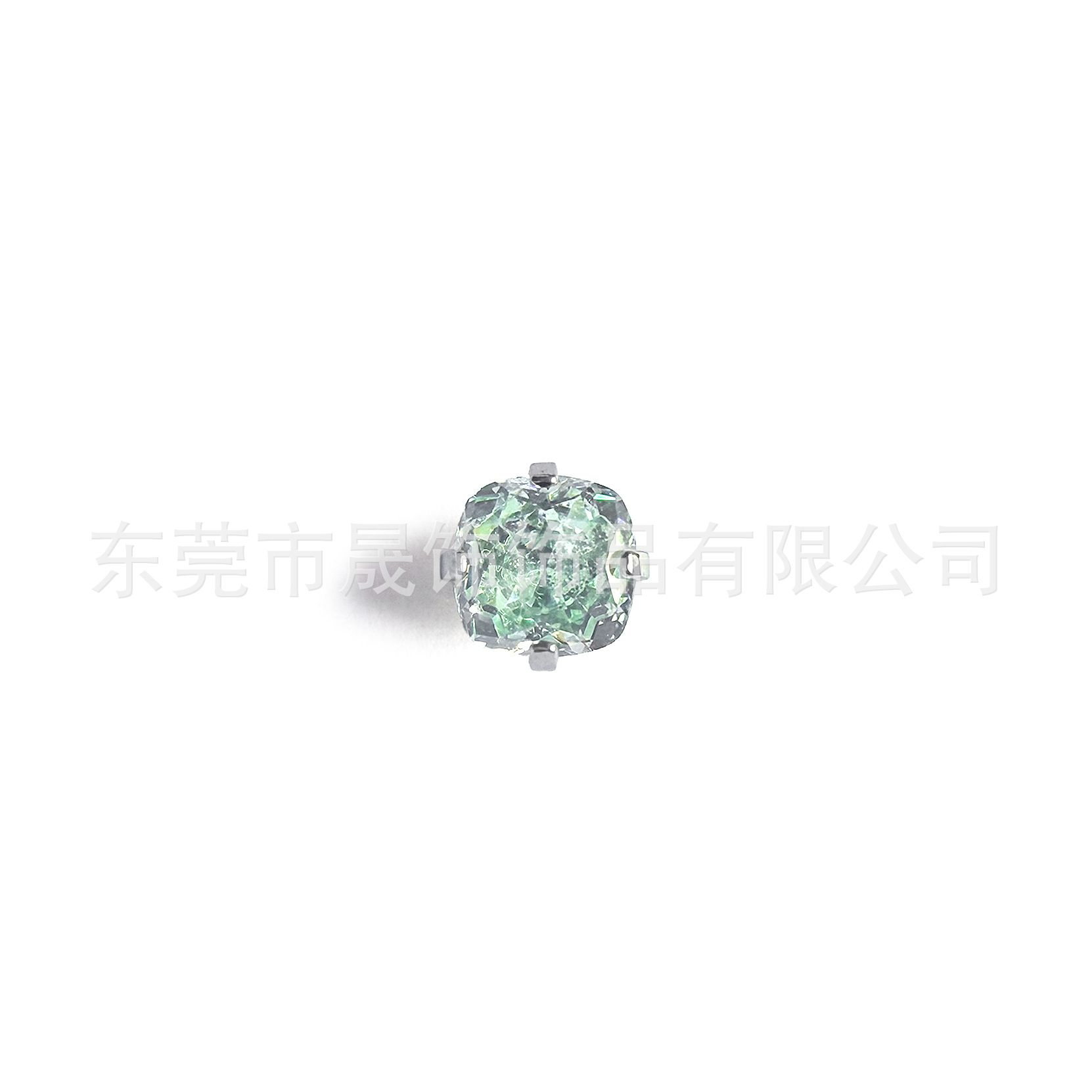 4mm肥方 Zirconia Ear Stud F136 Titanium Alloy 方型5A Cubic Zirconia Helix Cartilage Stud G23 Titanium Internal Thread Piercing Jewelry - 4mm(5/32")