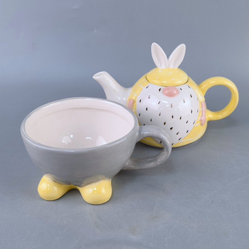 Cerámica vajilla materna tetera una sola tetera serie de taza de té de la tarde una tetera taza tetera juego de regalos de taza de té para niñas
