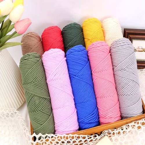Tufting yarn 8-ply milk cotton lover's cotton scarf knitting yarn DIY crochet stuffed animal hat coarse yarn