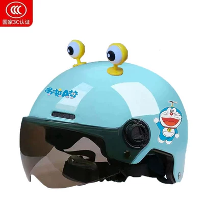 and adjustable, and safe for use in all | Motosiklet kaskı (dəbilqə) - 3c-childrens-diy-light-blue-yellow-eyes-tea-tinted-lenses-one-size-fits-all