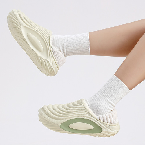 Men's waterproof cotton shoes for winter, soft sole and non-slip, home indoor plush warm bag and cotton slippers for women's wholesale