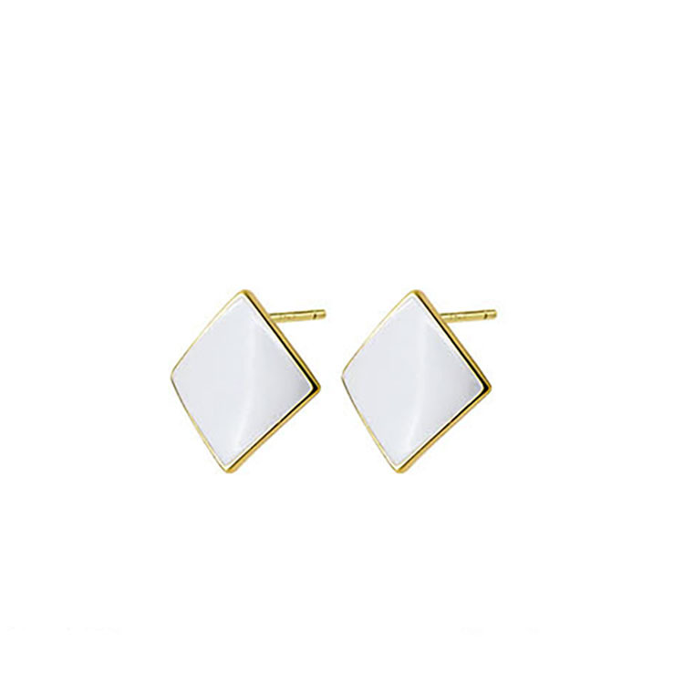 Boucles d'oreilles carrées noires Sunburst, simples et élégantes, style hongkongais chic, géométriques en forme de diamant, collection tendance 2022._voghion.com