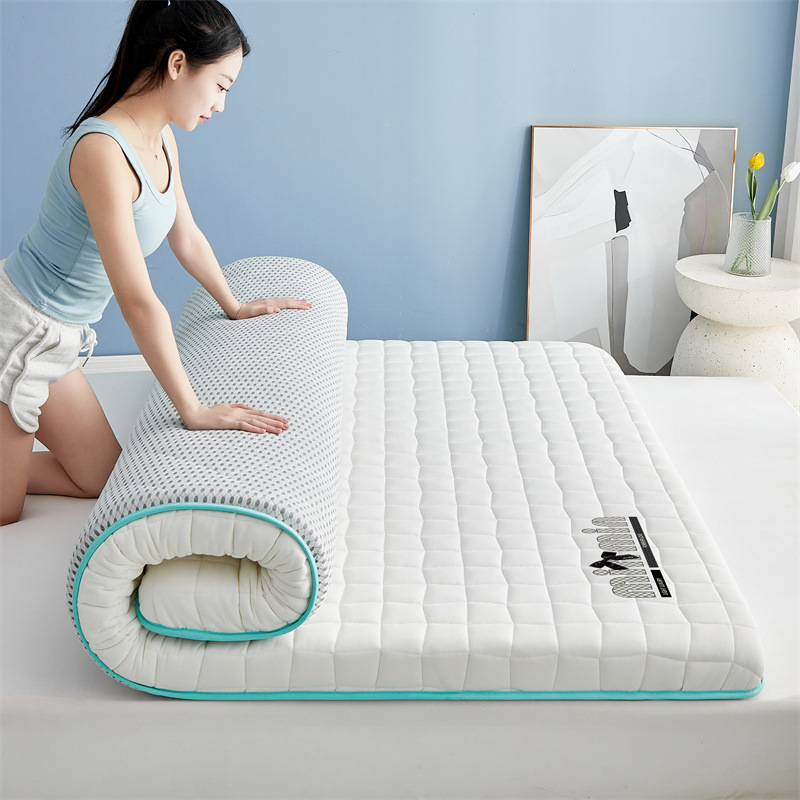 2024 new style breathable moisture-repellent foldable milk silk latex memory foam sponge soft high rebound mattress