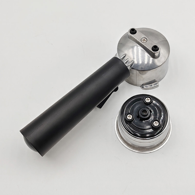 Aplicable a la máquina de café Mofei Dongling 51mm sin fondo de mango filtro pantalla de filtro fácil de seleccionar estrictamente el dispositivo de apoyo de taza de polvo