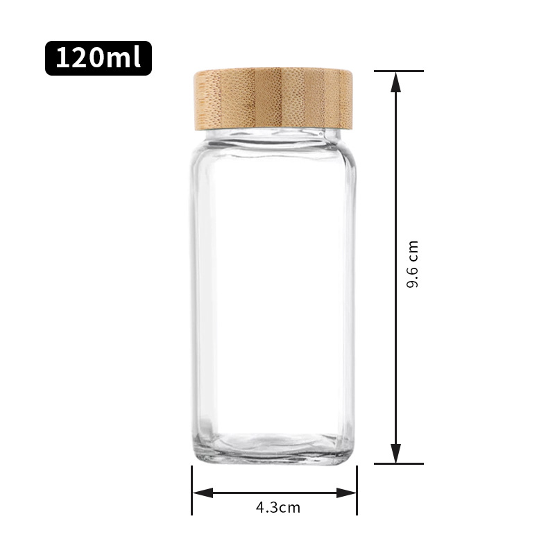 Botella de condimento de 120ml cocina cuadrada condimento tanque de almacenamiento guisado de fideos frasco de polvo de pimienta frasco de sal de barbacoa