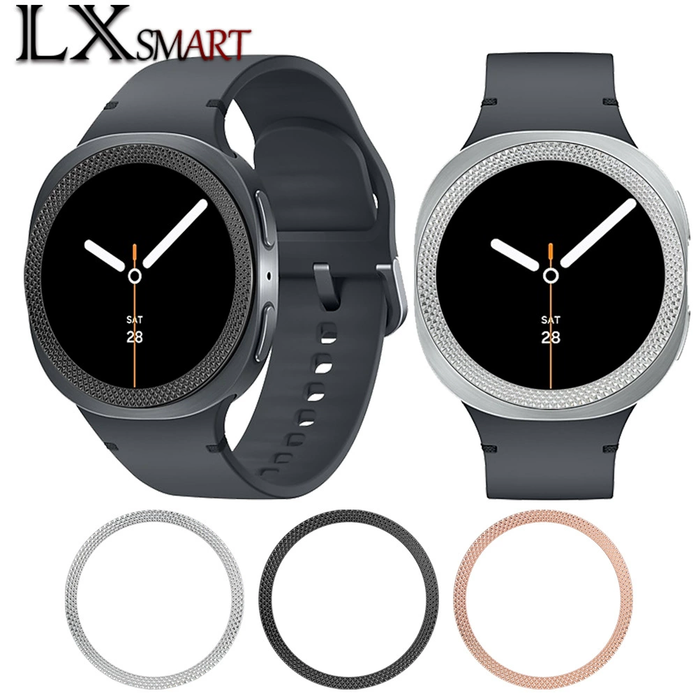 Подходит для Samsung с ромбом/волновым узором, безель Galaxy Watch8/7/6, защитное кольцо с металлической шкалой 43/47
