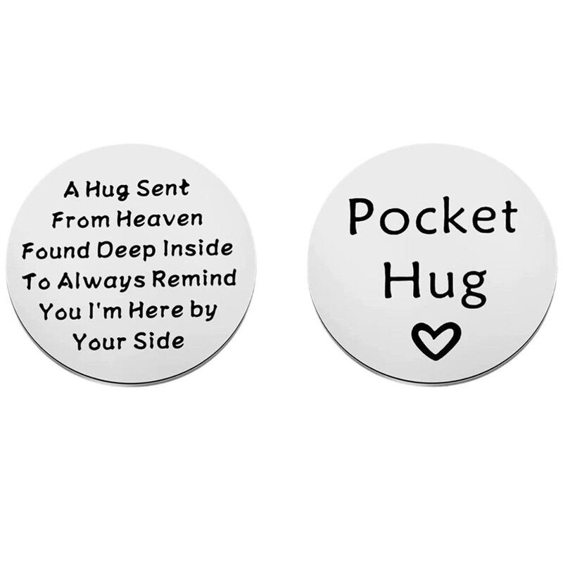 Pockethug Pocket Token Imherebyyourside Double-Sided Engraved Keychain with Double-Sided Engraving