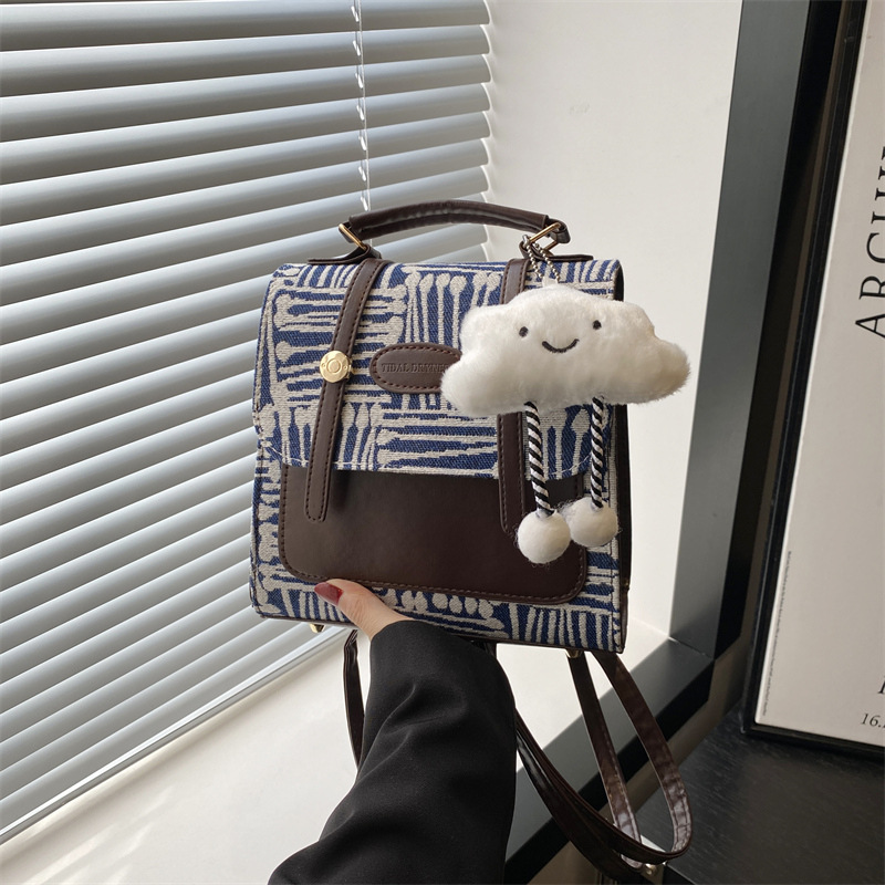 Bolsas de moda de verano de vaqueros para mujeres 2024 nueva moda mochila de vacaciones, mochila de viaje universal